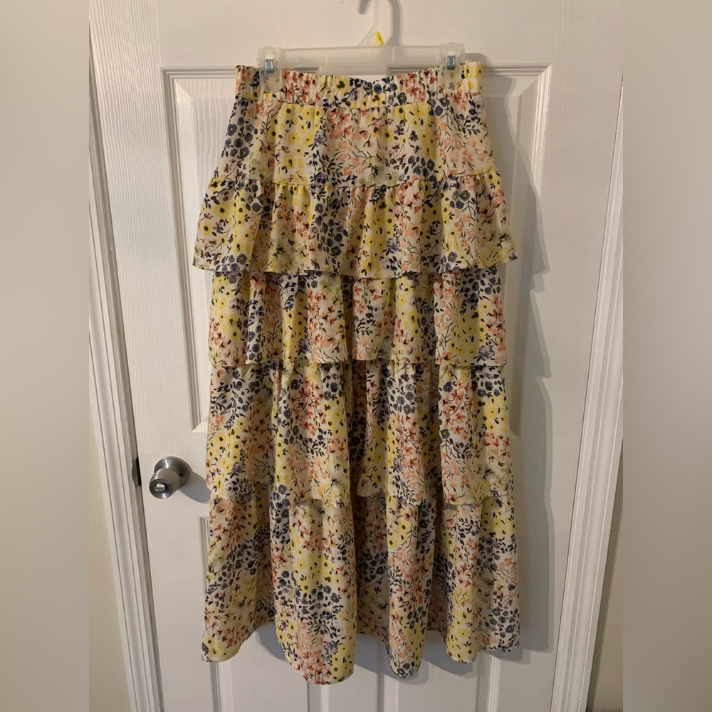 Cato long layered skirt